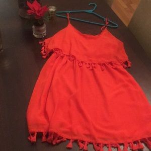 Mango colored summer time dress